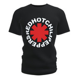 Camiseta Blusa Preta Banda Red Hot Chili Peppers Blood Sugar