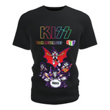Camiseta Blusa Preta Infantil Bandas Kids Kiss