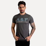 Camiseta Bordada A&f Masculina Abercrombie 