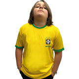 Camiseta Brasil Personalizado Com Seu Nome E Numero