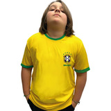 Camiseta Brasil Personalizado Com Seu Nome E Numero