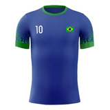 Camiseta Camisa 10786 Bandeira Brasil Verde Azul Amarelo 