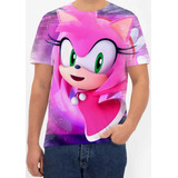 Camiseta Camisa Amy Rose Sonic Filme Jogo Envio Rapido 01