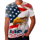 Camiseta Camisa Animal Águia Gavião Estados Unidos 03v 