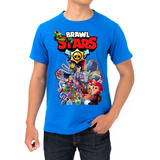 Camiseta Camisa Gamer Brawl Stars Azul 100% Algodão 30.1 Dtf