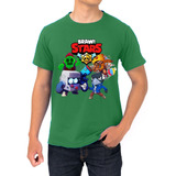 Camiseta Camisa Gamer Brawl Stars Verde 100% Algodão Fio30.1