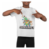 Camiseta Camisa Infantil Do Minecraft Gamer