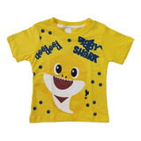 Camiseta Camisa Manga Curta Infantil Baby Shark Algodão