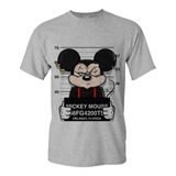 Camiseta Camisa Masculina Mickey Procurado Plus Size Até G6 