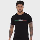 Camiseta Camisa Slim Masculina Sport Italy 100% Algodão
