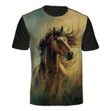 Camiseta Cavalo De Raça Puro Sangue Rodeio Estampa Total