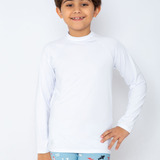 Camiseta Com Filtro Solar Proteção Uv50+ Infantil Manga Long