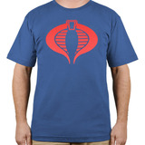 Camiseta Comandos Em Ação Gi Joe Logo Cobra Vermelho