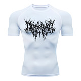 Camiseta Compressao Academia Gotico Punk Demon Column Gym