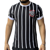 Camiseta Corinthians Retrô Listrada - Oficial + Nota Fiscal