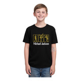 Camiseta Criança Rei Pop Music Michael Jackson Dance