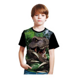 Camiseta Dinossauro Nova Adulto E Infantil