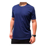 Camiseta Dry Fit Azul Treino Masculina Academia Corrida