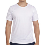 Camiseta Dry Fit Unissex Linha Leve Branco Respirável Macio