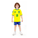 Camiseta E Calção De Futebol Seleções Mundiais Infantil