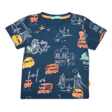 Camiseta Estampada Infantil Menino Transportes Divertido