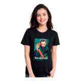 Camiseta Feminina Babylook Michael Myers Filme Halloween