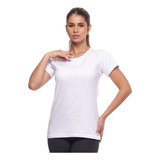 Camiseta Feminina Básica 100% Algodão Uniforme Trabalho
