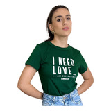 Camiseta Feminina Estampada I Need Love Colcci