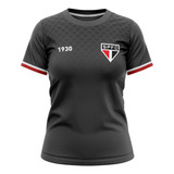 Camiseta Feminina São Paulo Trofeu Dry Max 1930 Spfc Raízes