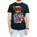 Camiseta Gamer Brawl Stars Preta 100% Algodão Fio30.1 Blusa