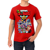 Camiseta Gamer T-shirt Brawl Stars 100% Algodão Dtf Vermelho