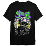 Camiseta Ghost Heavy Metal Preta Banda De Rock Unissex