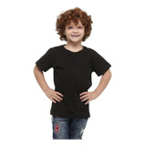Camiseta Infantil Básica Lisa Tradicional 100% Algodão Cores