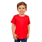 Camiseta Infantil Básica Varias Cores 100% Algodão 2 A 16