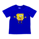 Camiseta Infantil Bob Esponja Desenho Camisa Menino Algodão