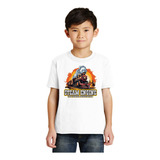 Camiseta Infantil Locomotiva Vapor Maria Fumaça Criança Trem
