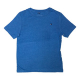 Camiseta Infantil Manga Curta Azul Tommy Hilfiger Original
