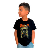 Camiseta Infantil Michael Jackson Thriller Música Anos 80