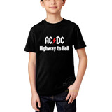 Camiseta Infantil Premium Banda Rock Acdc Highway To Hell