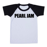 Camiseta Infantil Raglan Banda De Rock Pearl Jam