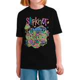 Camiseta Infantil Slipknot Banda Rock Desenho Fofo Kids