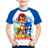 Camiseta Infantil Sonic Filme Sonic Camiseta Do Jogo Sonic