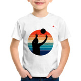 Camiseta Infantil Vôlei Vintage Sunset Camisa