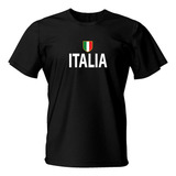 Camiseta Itália Futebol Gola Redonda Manga Curt 100% Algodão