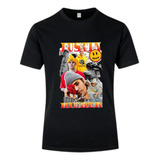 Camiseta Justin Bieber Happy Yellow Vintage 100%algodão