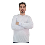 Camiseta M/l Em Malha Poliviscose Antipilling Envio Imediato