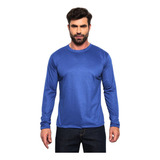 Camiseta Malha Fria Masculina Básica Pv Manga Longa Atacado