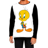 Camiseta Manga Comprida Piu-piu Passarinho Looney Tunes