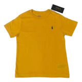Camiseta Manga Curta Polo Ralph Lauren Amarela Gola Redonda