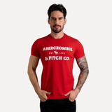 Camiseta Masculina Abercrombie Bordado Fitch Co.